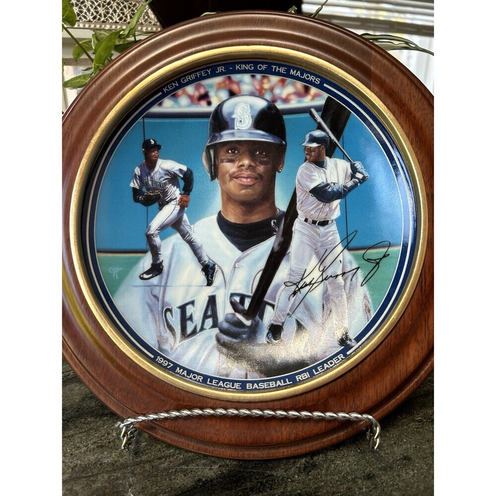 KEN GRIFFEY JR SIGNED AUTO VTG SEATTLE  LIMITED EDITION PLATE Bradford